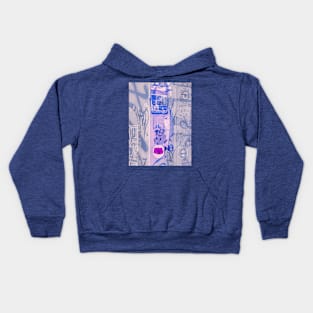 Soft Pink Grey Graffiti Street Art NYC Kids Hoodie